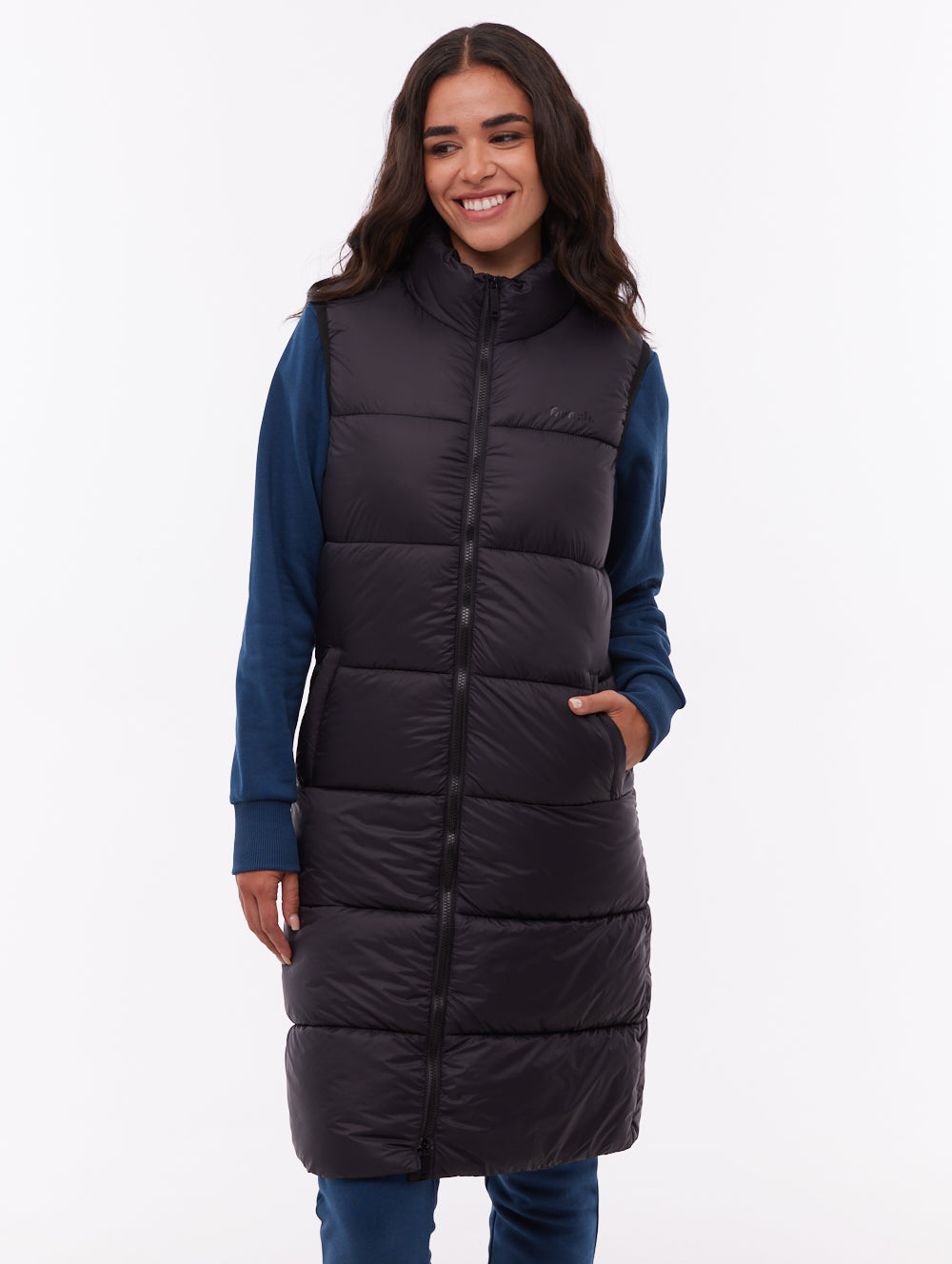 Matina Long Black BK001 Outerwear Vests Long Shot 1