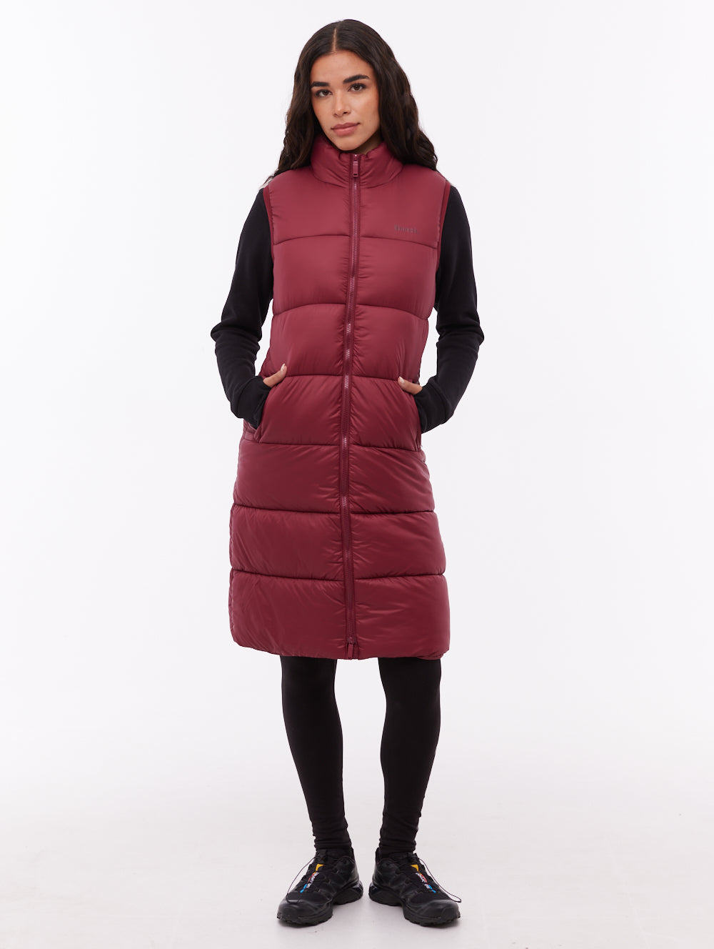 Matina Long Red BU028 Outerwear Vests Long Shot 1
