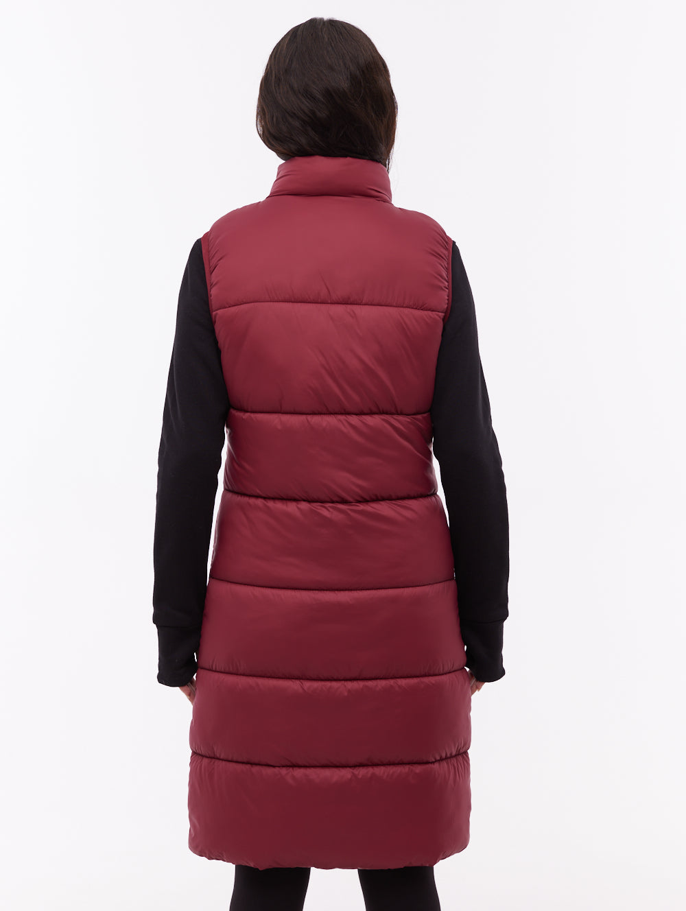 Matina Long Red BU028 Outerwear Vests Long Shot 3