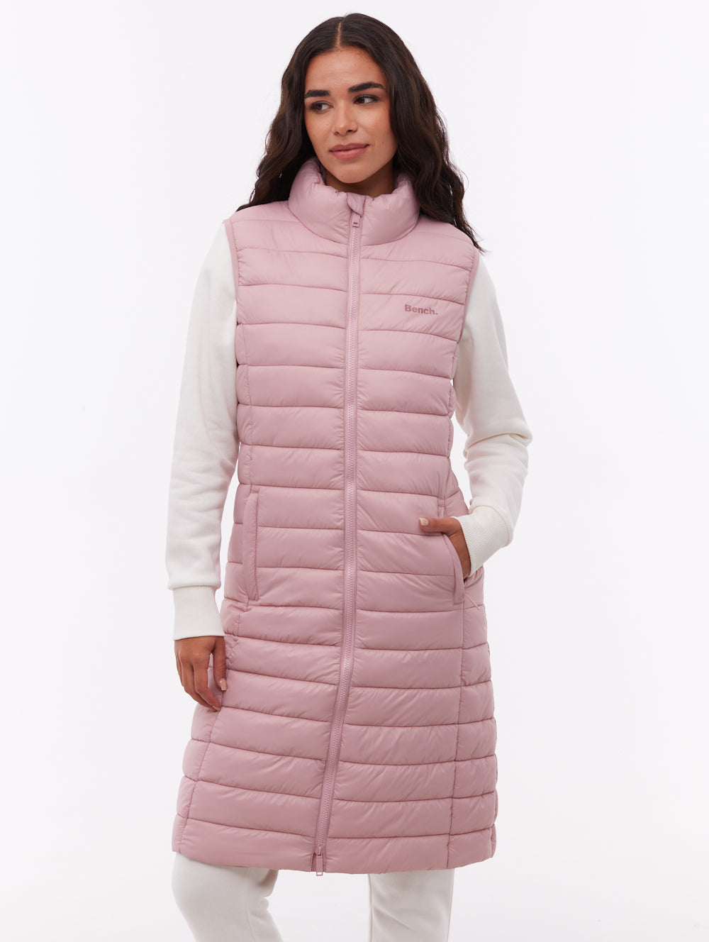 Meridian Maxi Puffer Vest - Pink