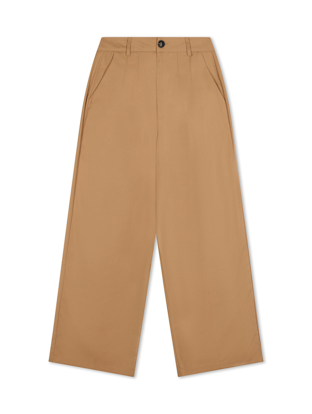 Monnie Wideleg Pants - Beige