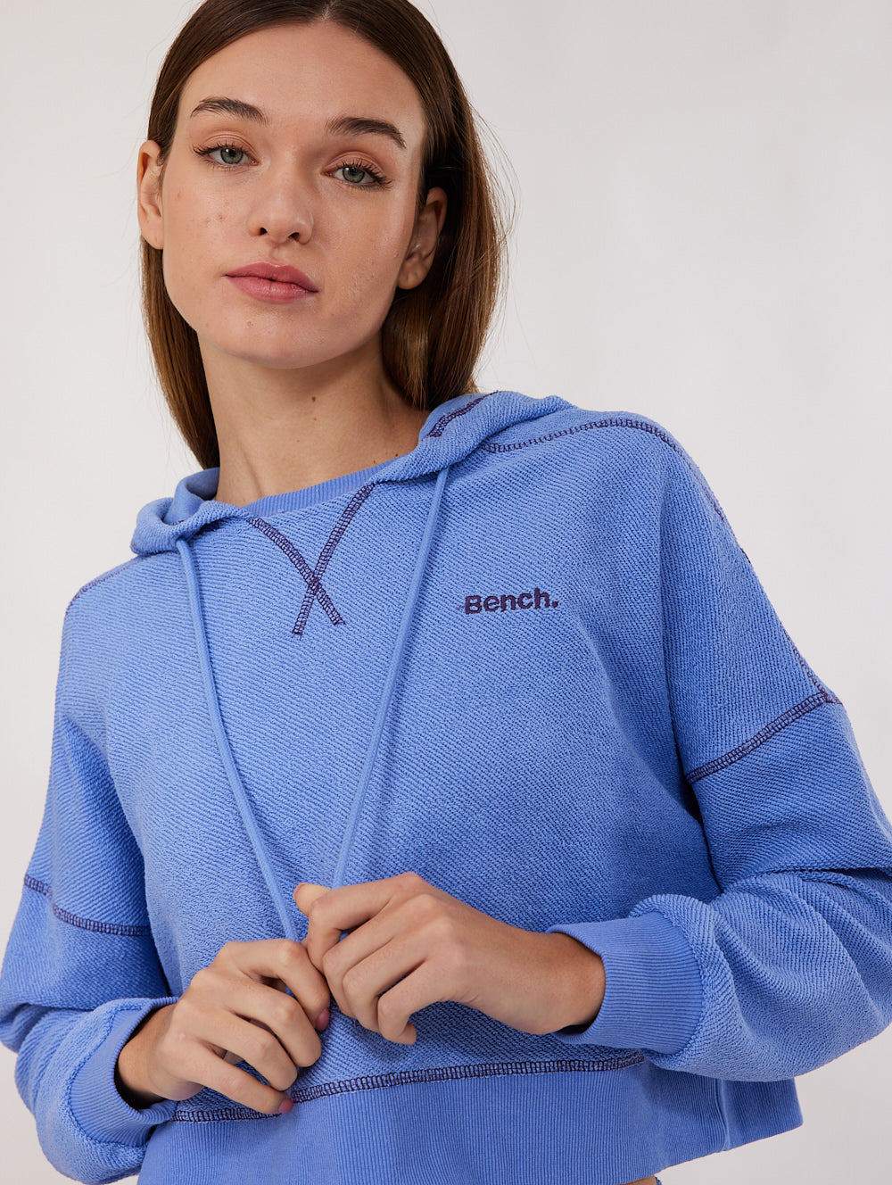 Beech French Terry Pullover Crop Hoodie